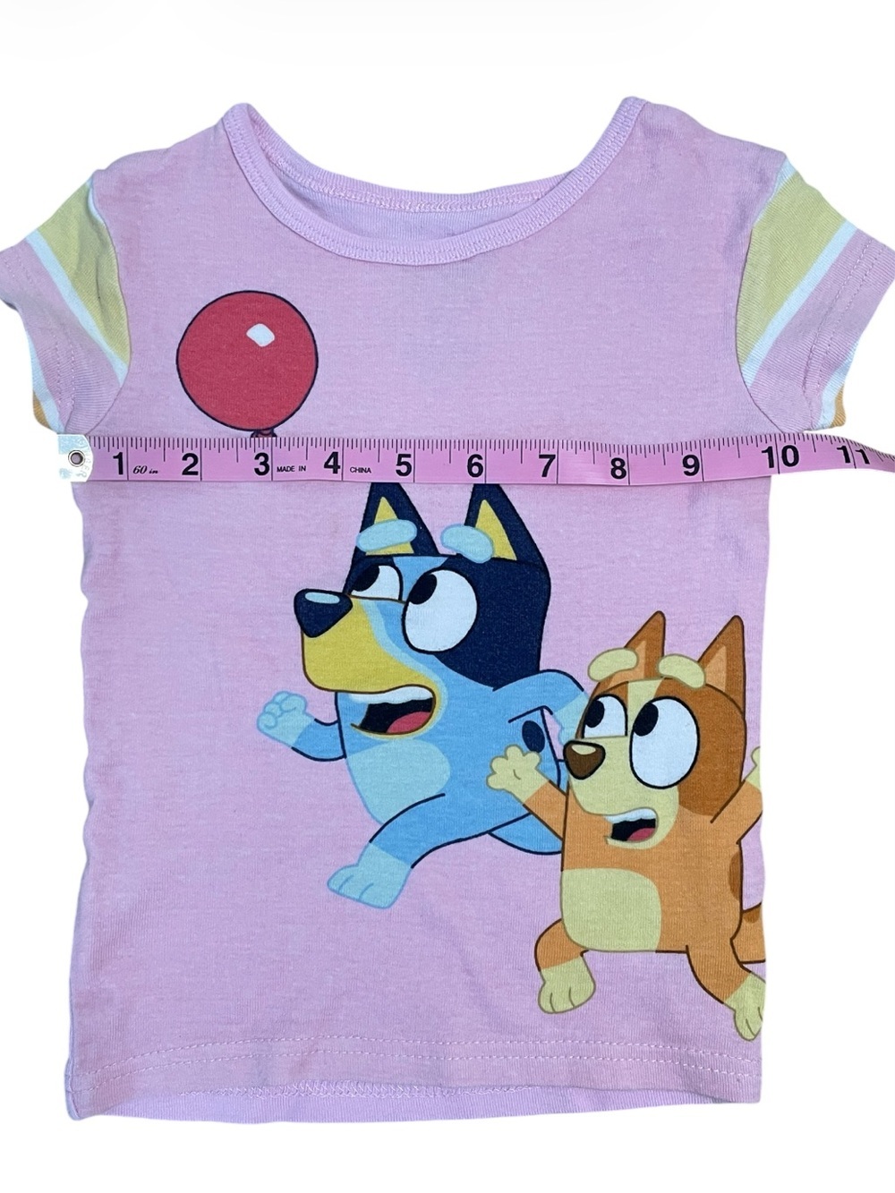 Bluey and Bingo Short Pajama Set - Pastel Striped Shorts - Picture 5 of 9
